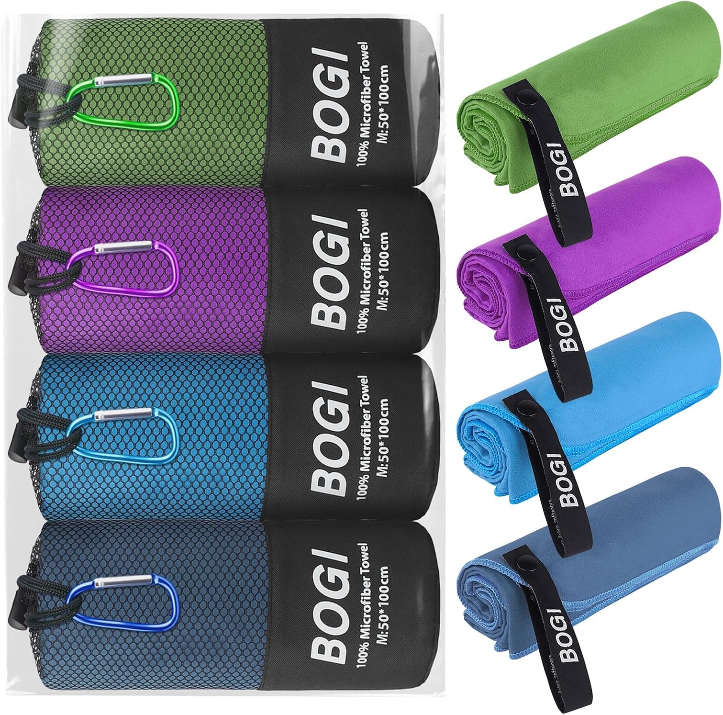 Microfiber Travel Sports Towel-Quick Dry, Soft Lightweight, Absorbent, Compact Towel for Camping Gym Beach Bath Yoga Swimming Backpacking (M:40''X20''-Purple)