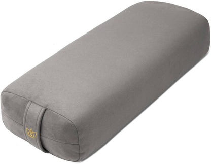 Meditation Cushion - Comfortable Floor Pillow - Traditional Tibetan Meditation Pillow with Beautiful Velvet Cover - Large Floor Cushion Seating for Adults - Premium Yoga Buckwheat Bolster