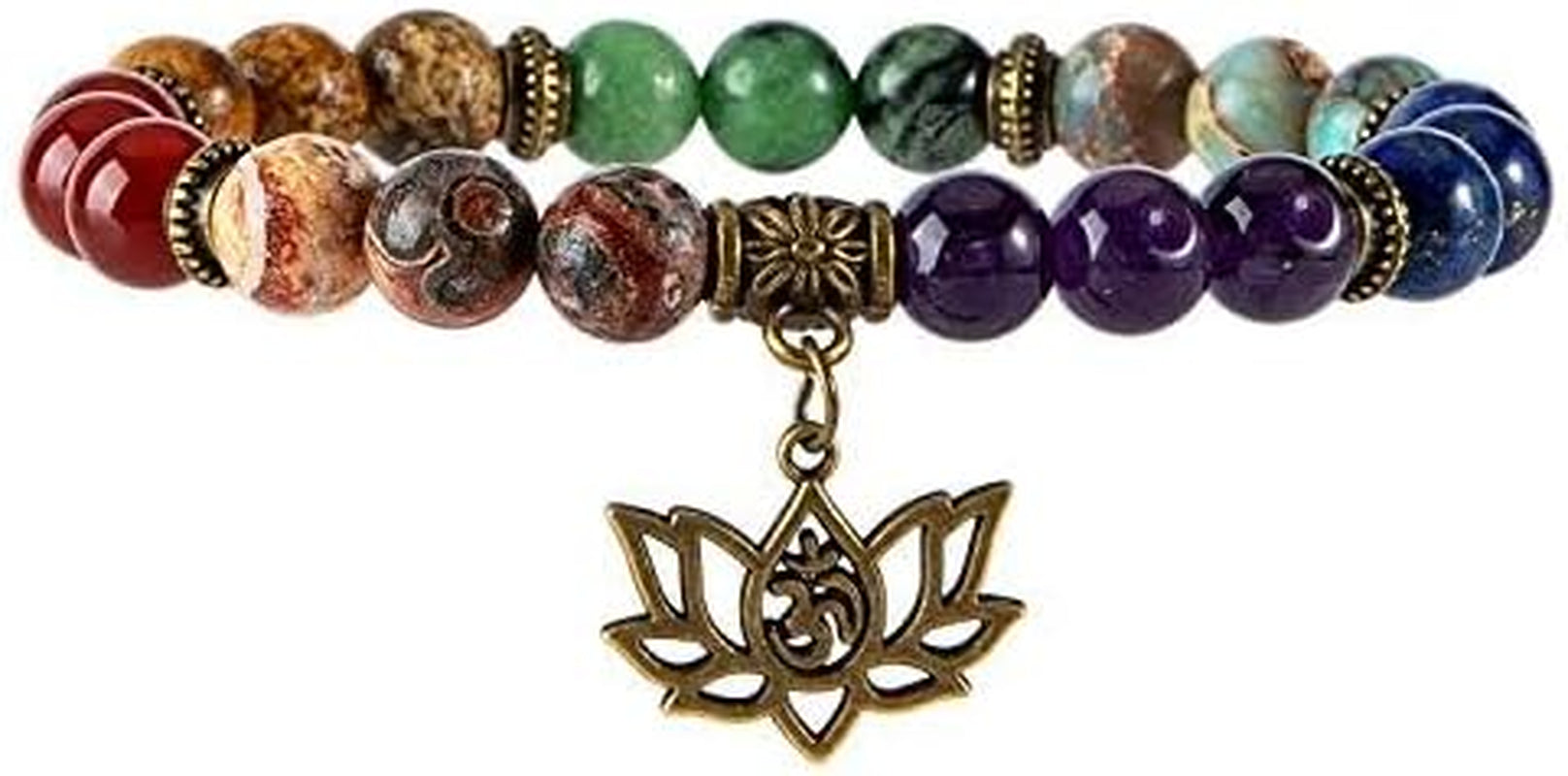 Chakra Bead Bracelets for Women - 8Mm 7 Chakra Bracelet with Real Stones Meditation Yoga Gemstone Jewelry