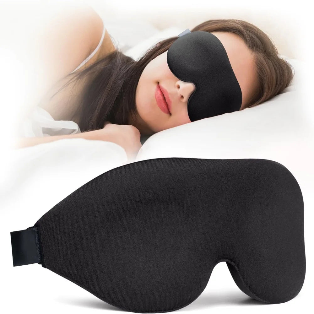 3D Sleep Mask Sleep Aid Blindfold Block Out Light Travel Portable Soft Memory Foam Face Mask Eyeshade Night Comfort Sleep Patch