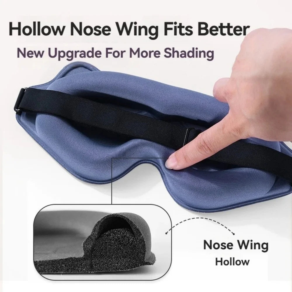 3D Sleep Mask Sleep Aid Blindfold Block Out Light Travel Portable Soft Memory Foam Face Mask Eyeshade Night Comfort Sleep Patch