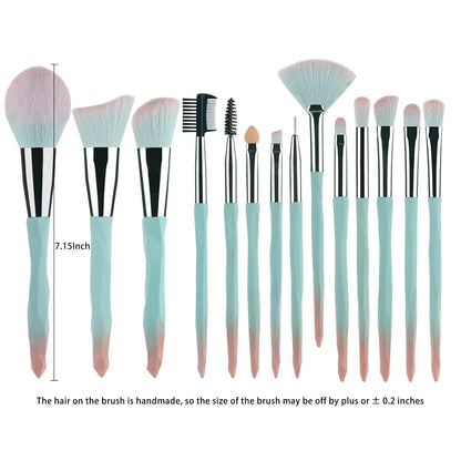 30Pcs Pink Blue Gradient Makeup Brush with Makeup Sponges Makeup Tools Set Makeup Brush Set Natural Synthetic Eye Shadow Foundation Make-Up Facial Mixed Powder Blusher Concealer Eye Makeup Brush Set