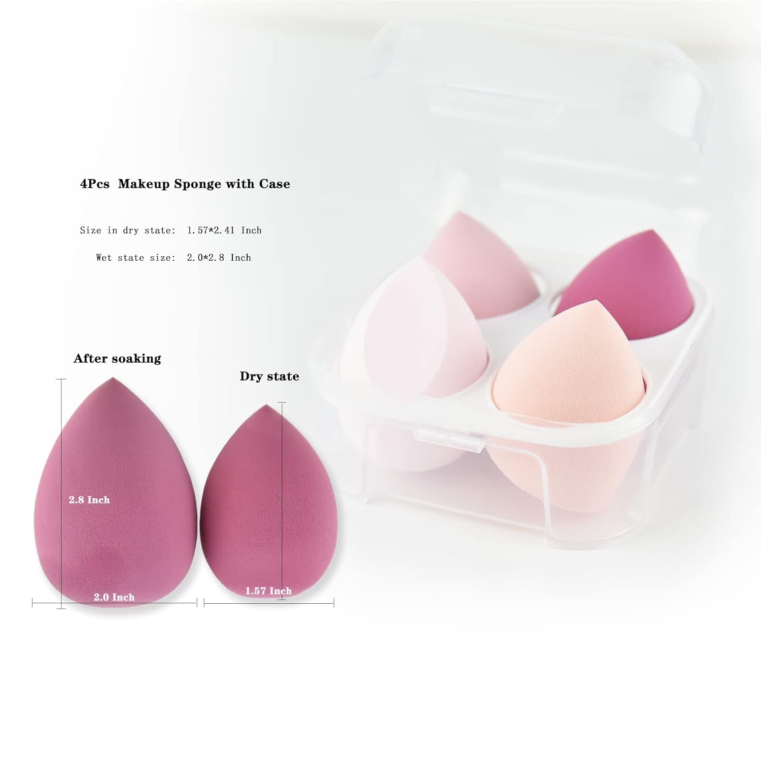 30Pcs Pink Blue Gradient Makeup Brush with Makeup Sponges Makeup Tools Set Makeup Brush Set Natural Synthetic Eye Shadow Foundation Make-Up Facial Mixed Powder Blusher Concealer Eye Makeup Brush Set