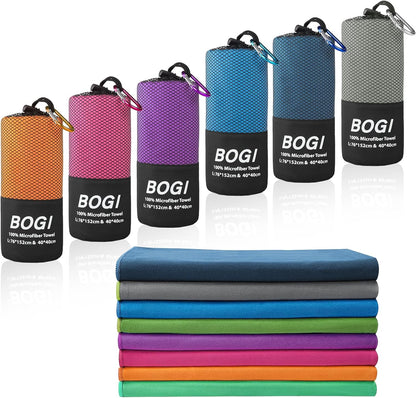 Microfiber Travel Sports Towel-Quick Dry, Soft Lightweight, Absorbent, Compact Towel for Camping Gym Beach Bath Yoga Swimming Backpacking (M:40''X20''-Purple)
