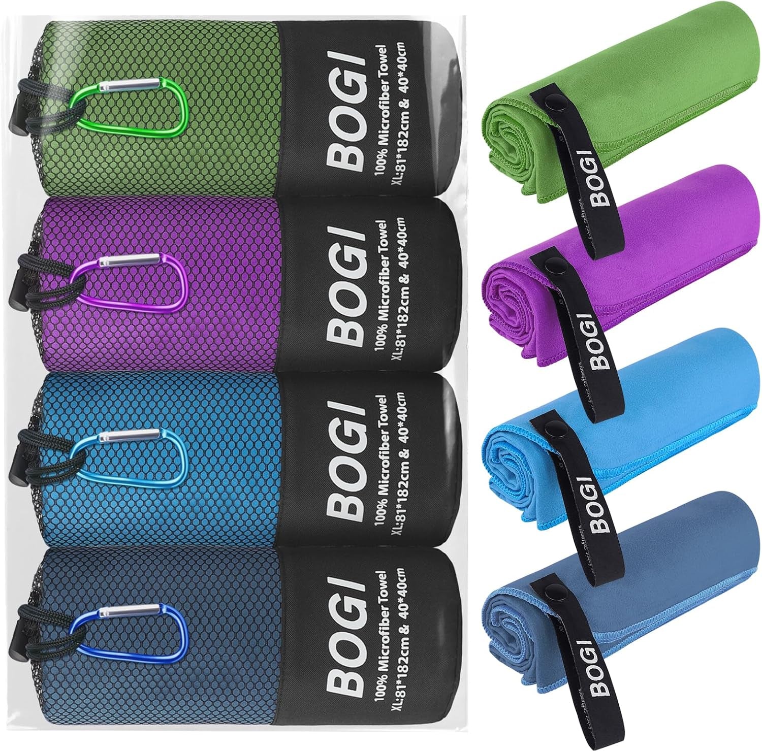 Microfiber Travel Sports Towel-Quick Dry, Soft Lightweight, Absorbent, Compact Towel for Camping Gym Beach Bath Yoga Swimming Backpacking (M:40''X20''-Purple)