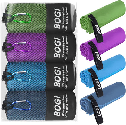 Microfiber Travel Sports Towel-Quick Dry, Soft Lightweight, Absorbent, Compact Towel for Camping Gym Beach Bath Yoga Swimming Backpacking (M:40''X20''-Purple)