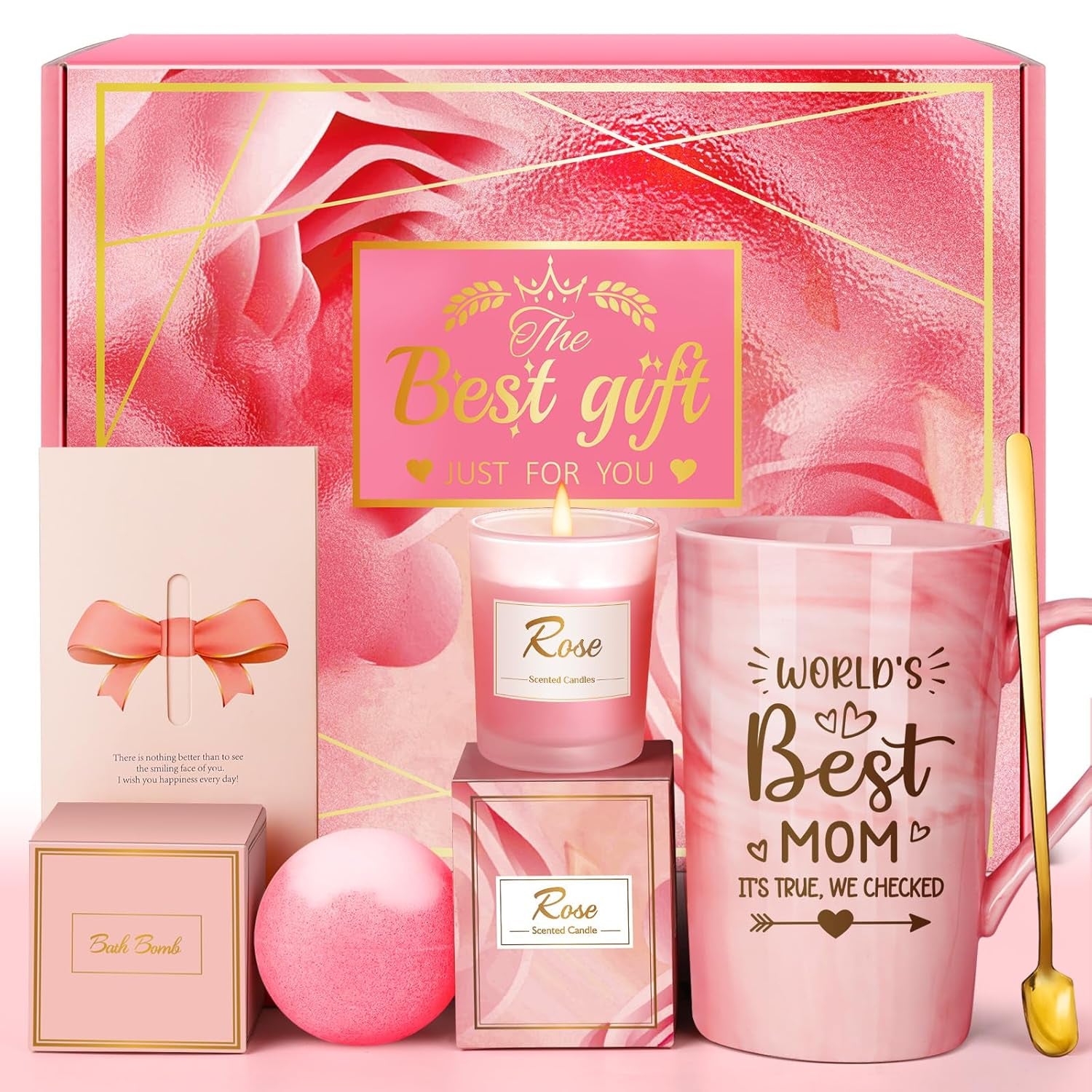 Mothers Day Gifts for Mom, Wife, Grandma, Sister, Friends: Unique Birthday Gifts Baskets Set for Personalized Best Mom from Daughter Son, Spa Presents for Christmas, Birthday, Valentines