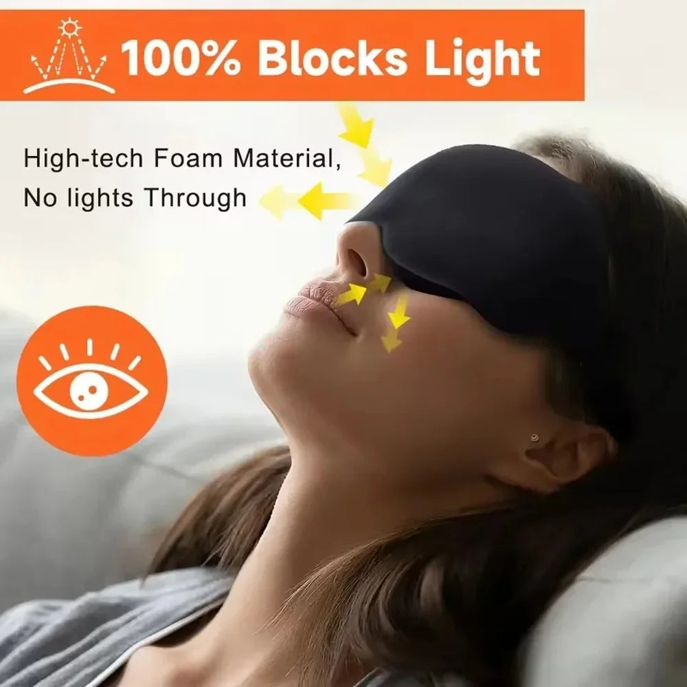 3D Sleep Mask Sleep Aid Blindfold Block Out Light Travel Portable Soft Memory Foam Face Mask Eyeshade Night Comfort Sleep Patch