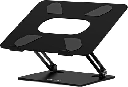 Laptop Stand, Adjustable Multi-Angle Laptop Holder, Compatible for Laptops up to 17 Inches, Sturdy Aluminum & Silicone, Silver
