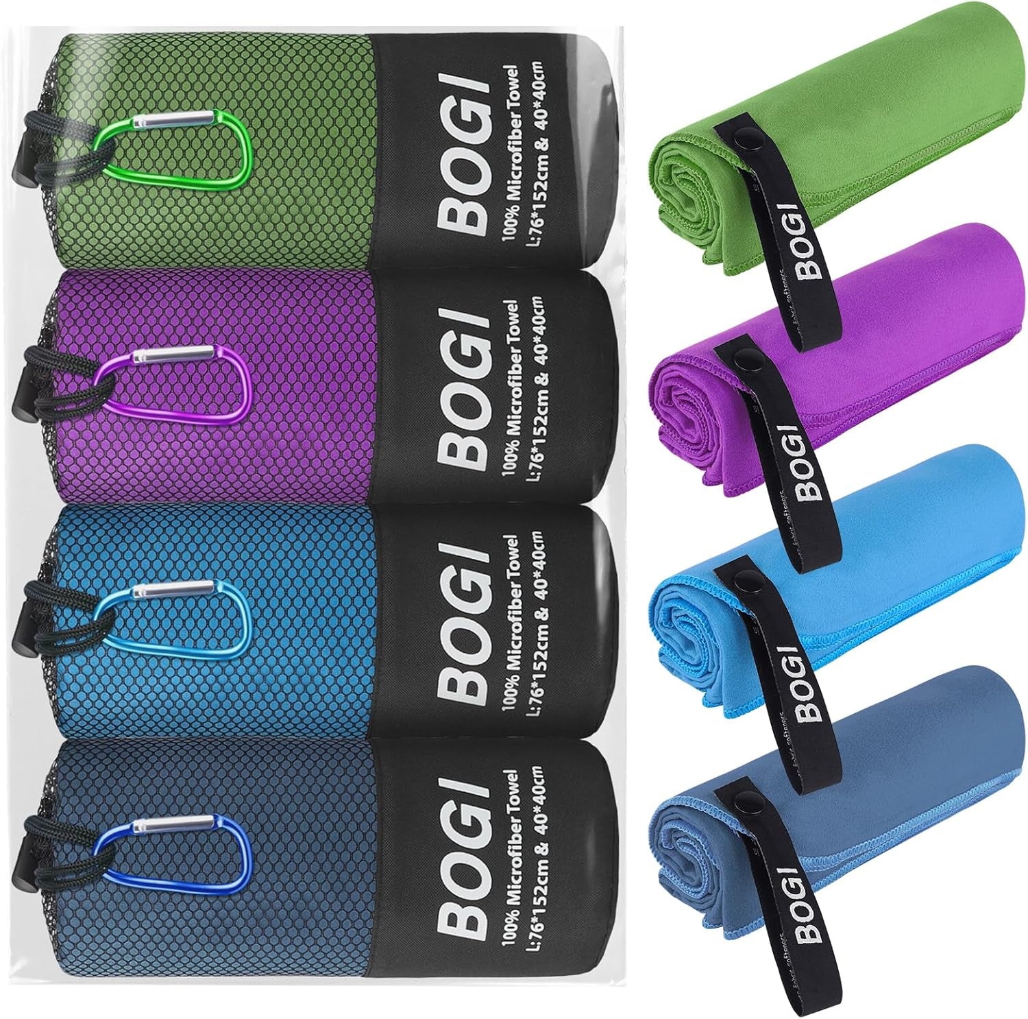 Microfiber Travel Sports Towel-Quick Dry, Soft Lightweight, Absorbent, Compact Towel for Camping Gym Beach Bath Yoga Swimming Backpacking (M:40''X20''-Purple)