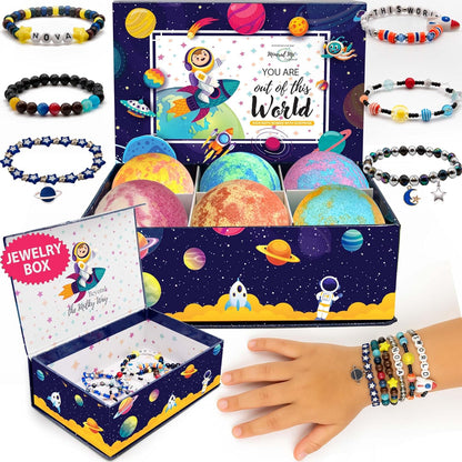 Bath Bombs for Kids with Surprise Inside, Unicorn Bath Bombs for Girls with Jewelry & Jewelry Box for Kids - Organic, Skin Moisturizing, Natural Bubble Bath, Birthday Gifts for Girls