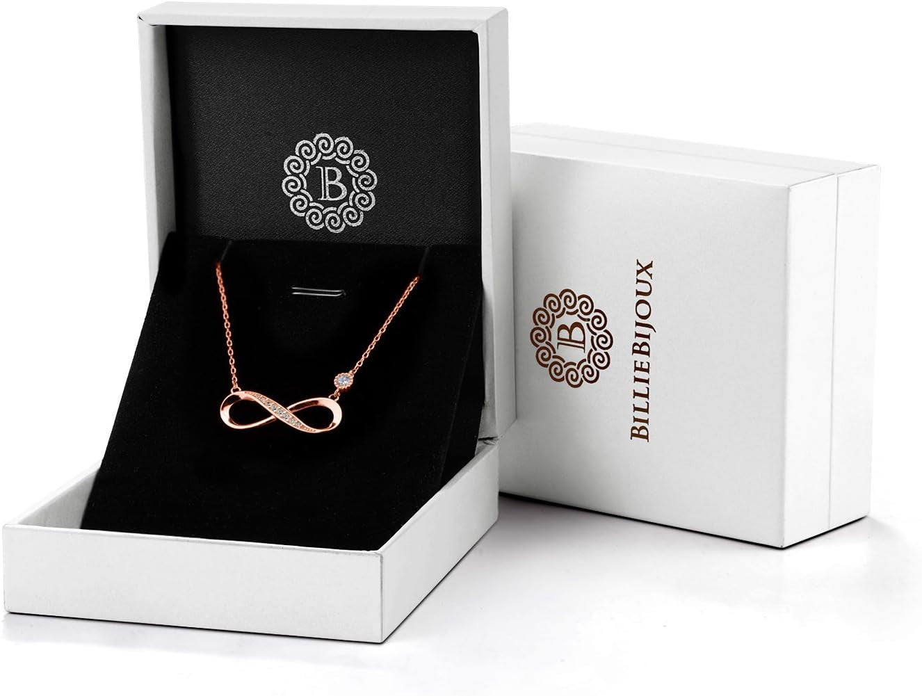 Infinity Necklaces 925 Sterling Silver Necklace Love Pendant White Gold Plated Women Necklace Gifts for for Women