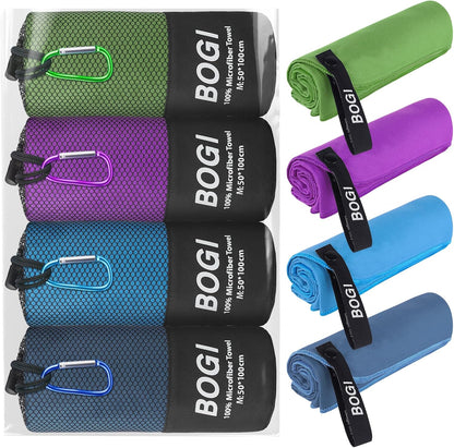 Microfiber Travel Sports Towel-Quick Dry, Soft Lightweight, Absorbent, Compact Towel for Camping Gym Beach Bath Yoga Swimming Backpacking (M:40''X20''-Purple)